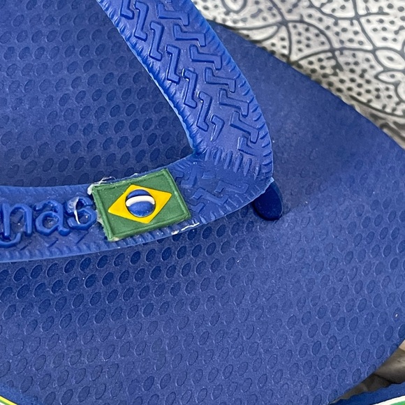 Havaianas Brazil Flip Flops Midnight Blue NWOT Size 37-38 - Picture 3 of 6